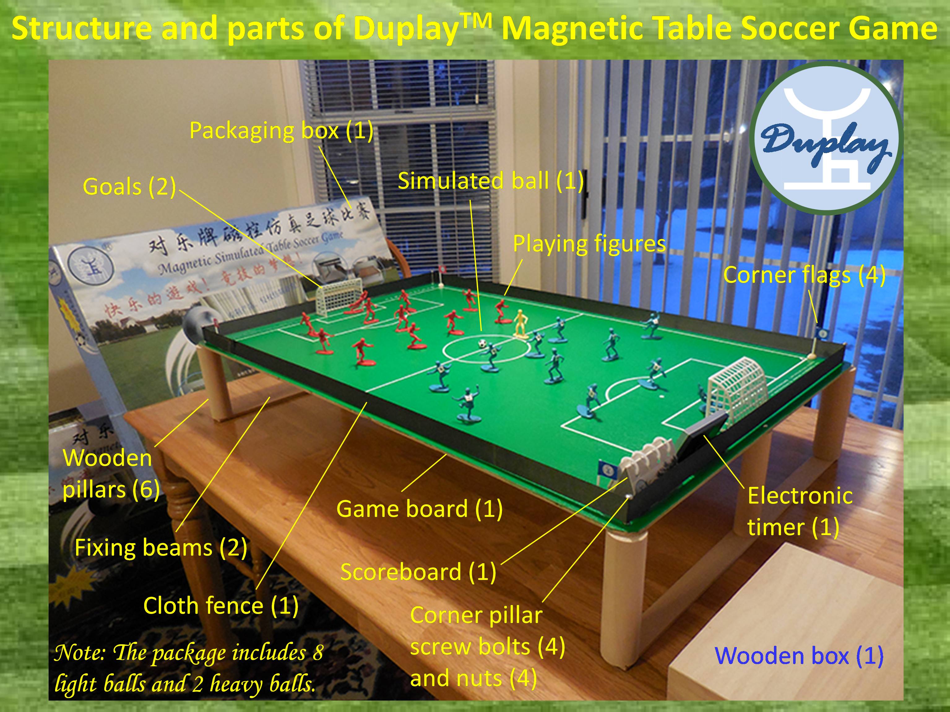 Duplay Magnetic Table Soccer Game Magnetic Football Foosball Extra